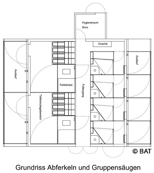 Grundriss Ferkelstall